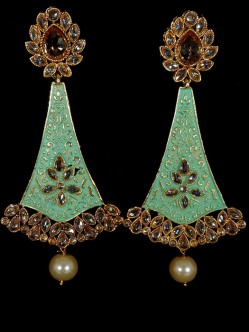 Reverse Ad Earrings With Meenakari Work